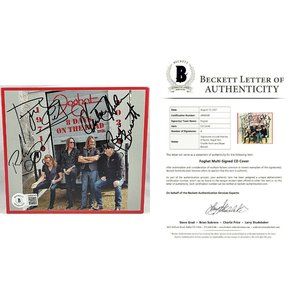 Foghat Signed 8 Days on the Road CD Cover Beckett BAS LOA All 4 Sigs Autographed
